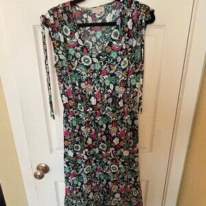 Loft Multicolor Floral MIDI Dress, Size MP
